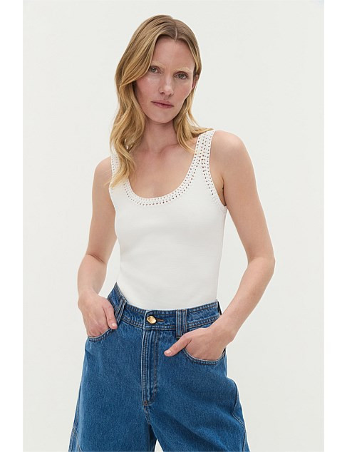 Aje Jules Knit Singlet | David Jones | David Jones (Australia & New Zealand)