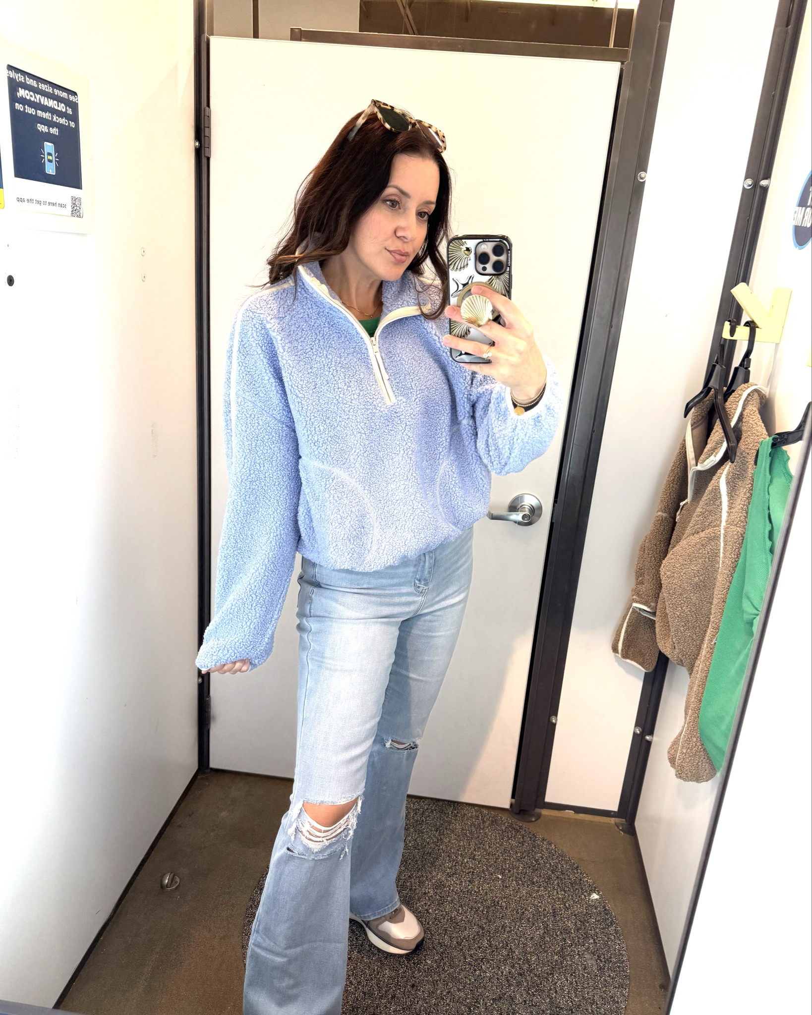 Cutest Sherpa half zip - so soft! 

#LTKFallSale #LTKActive