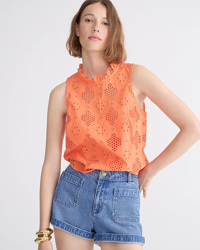 Fleur top in eyelet | J. Crew US