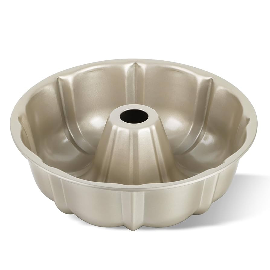 TeamFar 10 Inch Nonstick Cake Pan, 10 Cups Fluted Tube Cake Pan for Baking, Heavy Duty Carbon Ste... | Amazon (US)