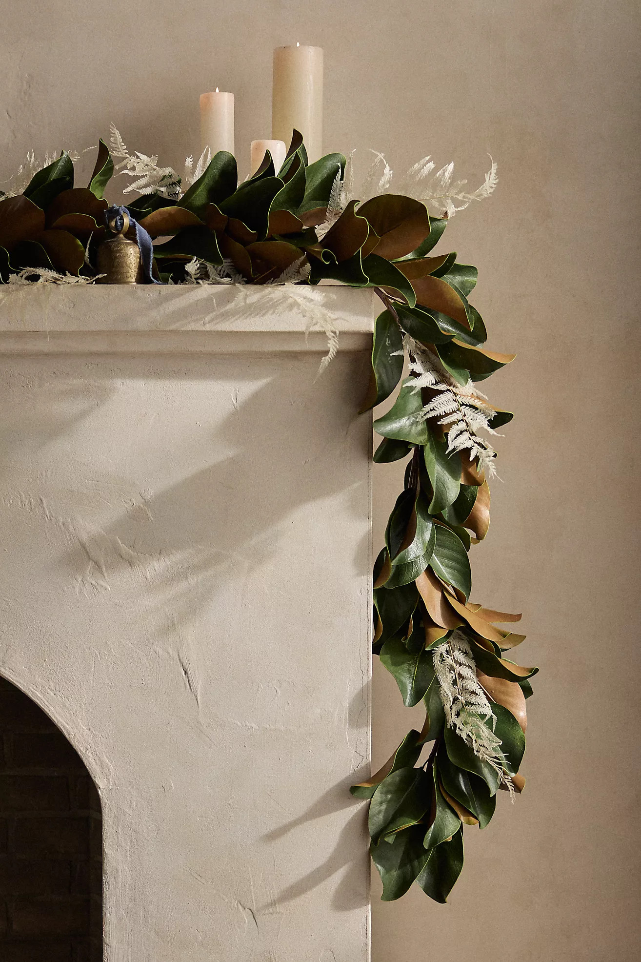 Faux Magnolia Leaf Garland | Anthropologie (US)