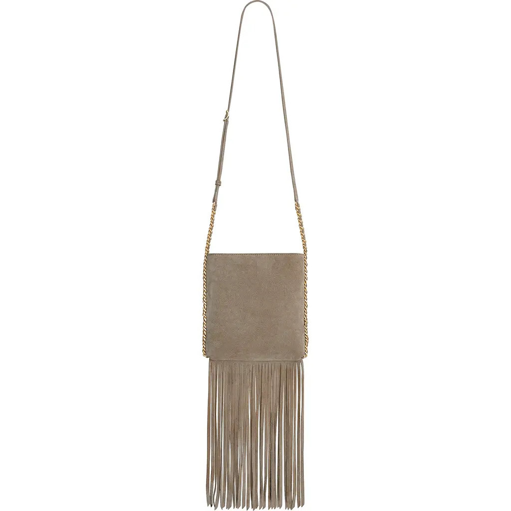 Rebecca Minkoff Carly North/South Fringe Crossbody Bag in Clay at Nordstrom | Nordstrom