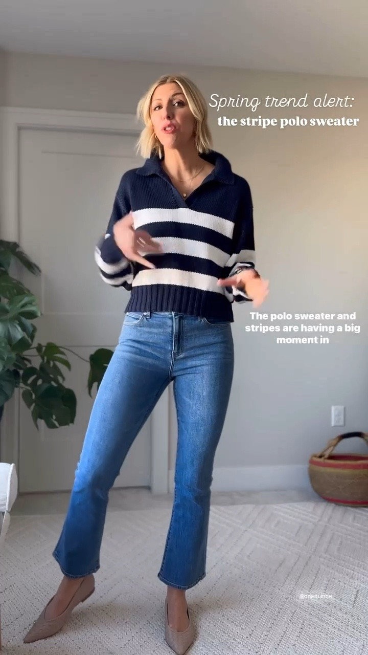 The polo sweater — I’ve had for over a year and it has become a staple in my wardrobe! Wearing my tts 28 in the jeans & a medium in the sweater 

#LTKSeasonal #LTKootd #LTKmomlife