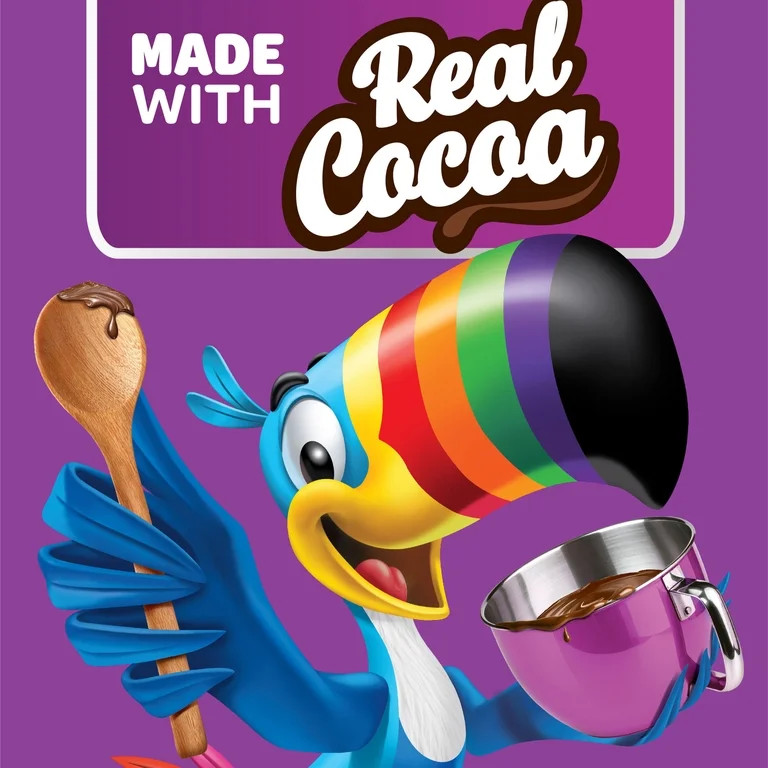 Kellogg's Cocoa Loops Breakfast Cereal, Good Source of Fiber, Made with Cocoa, Family Size, 16.6o... | Walmart (US)