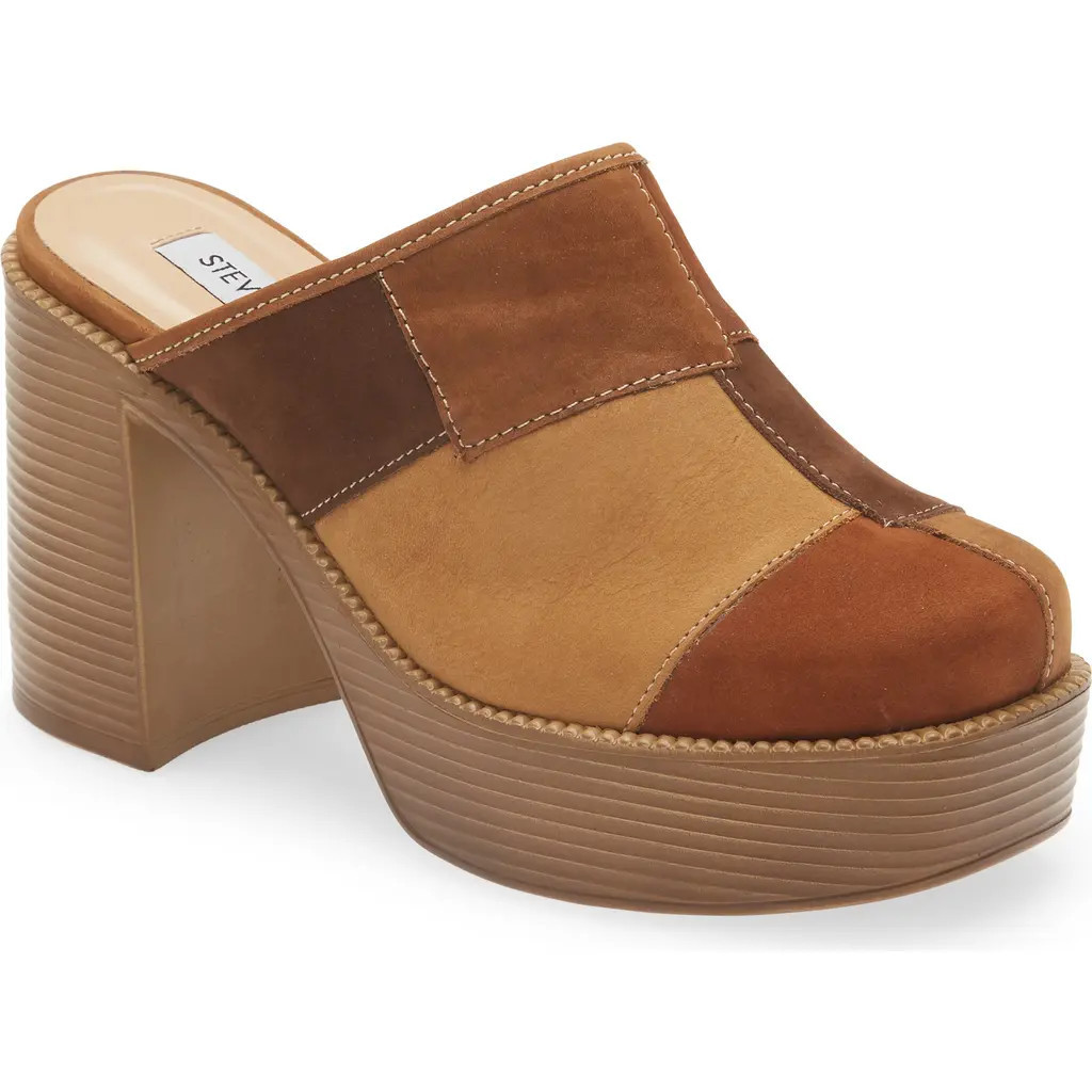 Steve Madden Bowe Platform Mule in Tan Multi at Nordstrom, Size 7.5 | Nordstrom
