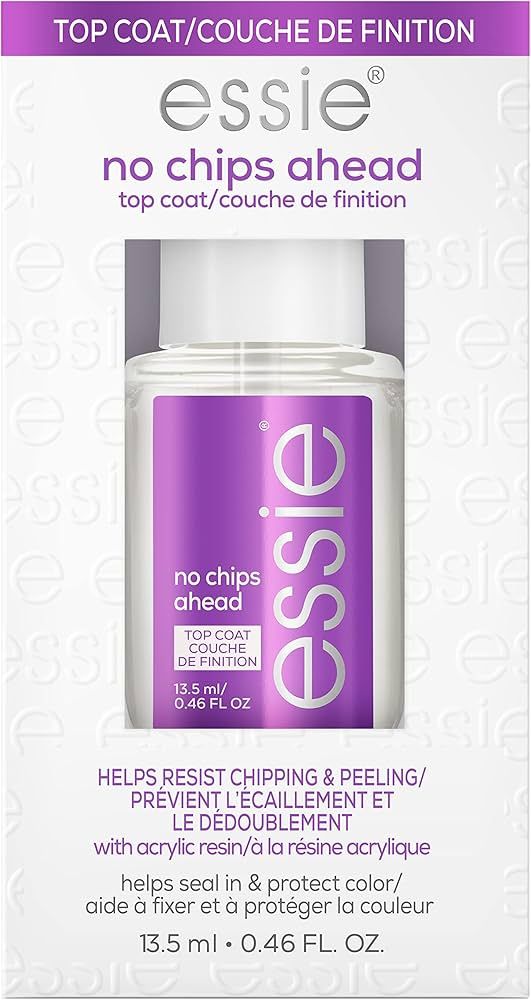 essie Nail Care, 8-Free Vegan, No Chips Ahead Top Coat, chip-resistant nail polish, 0.46 fl oz | Amazon (US)