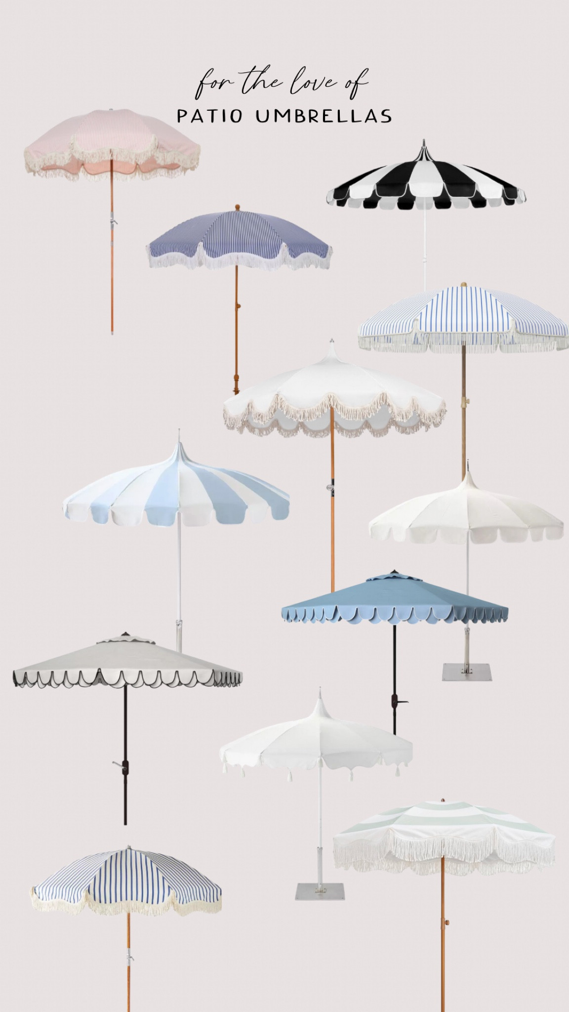 Patio umbrellas with all the charm ✨ 

Some of these are super budget friendly and some are NOT 😅 who knew umbrella price points could vary so much! 

Which is your fav?



#LTKHome #LTKSaleAlert #LTKSummerSales