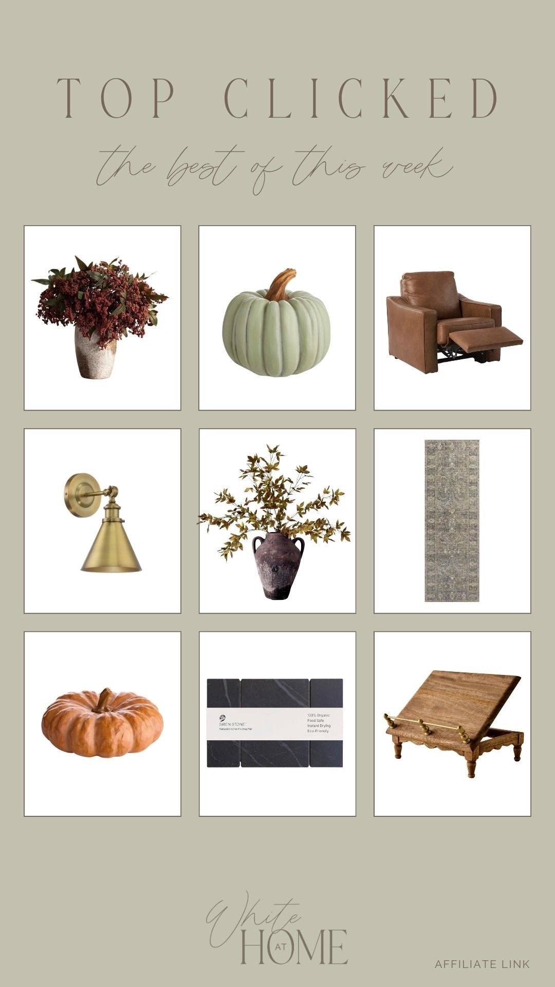 Last week’s top clicked favorites! Faux resin pumpkins for outdoors, the coziest vintage style rug, Amazon faux fall florals, and more!

#LTKHome