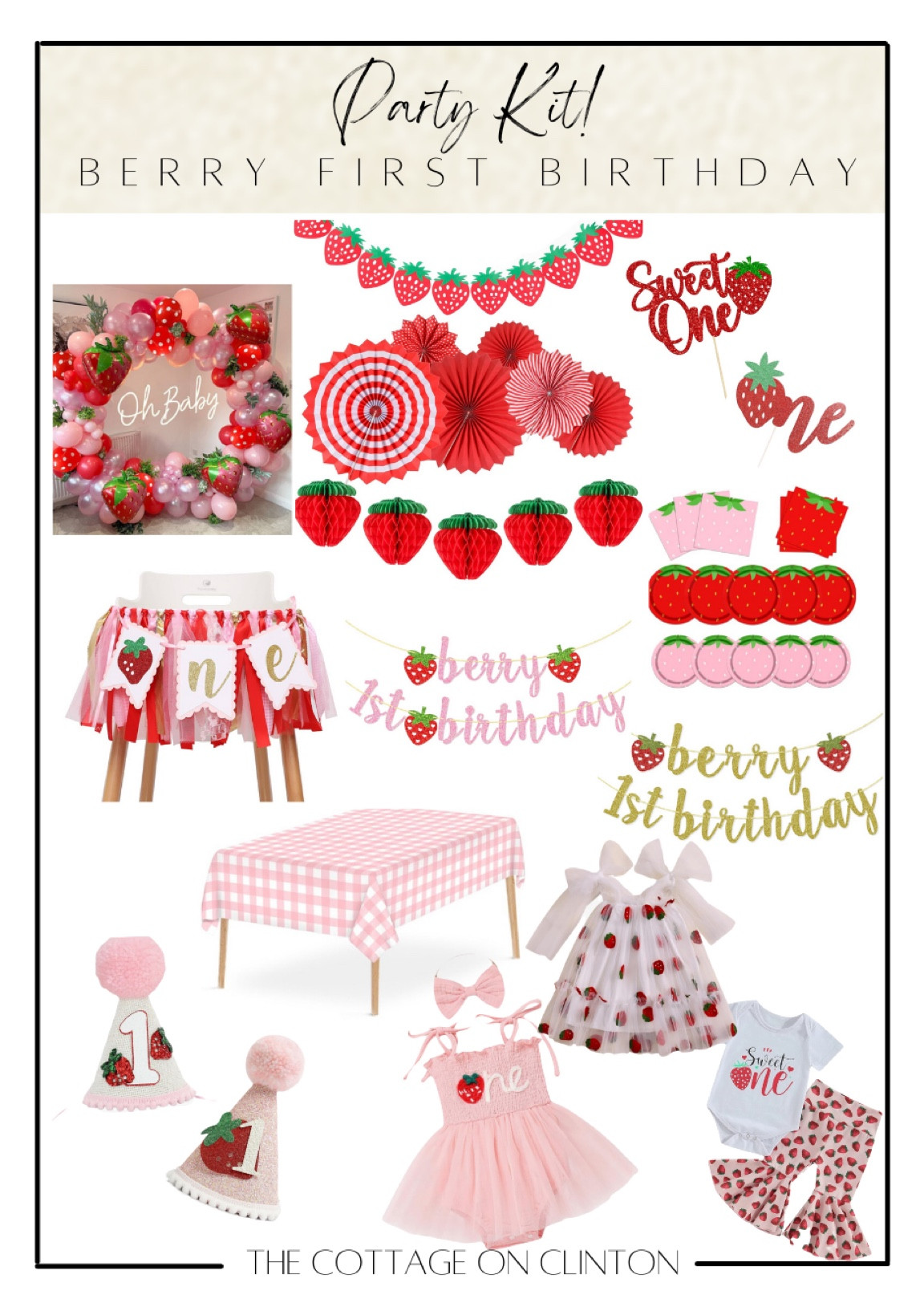 Party Kit! Berry First Birthday/Sweet One. 

Sharing my baby’s soon to be first birthday party theme. One of her favorite foods to eat are strawberries so we are running with this super sweet theme! 

#LTKkids #LTKfamily #LTKparties