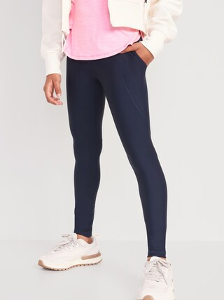 High-Waisted PowerSoft Side-Pocket Leggings for Girls | Old Navy (US)