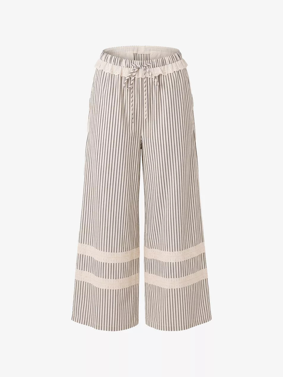 Striped Wide-Leg Cotton Trousers | Selfridges