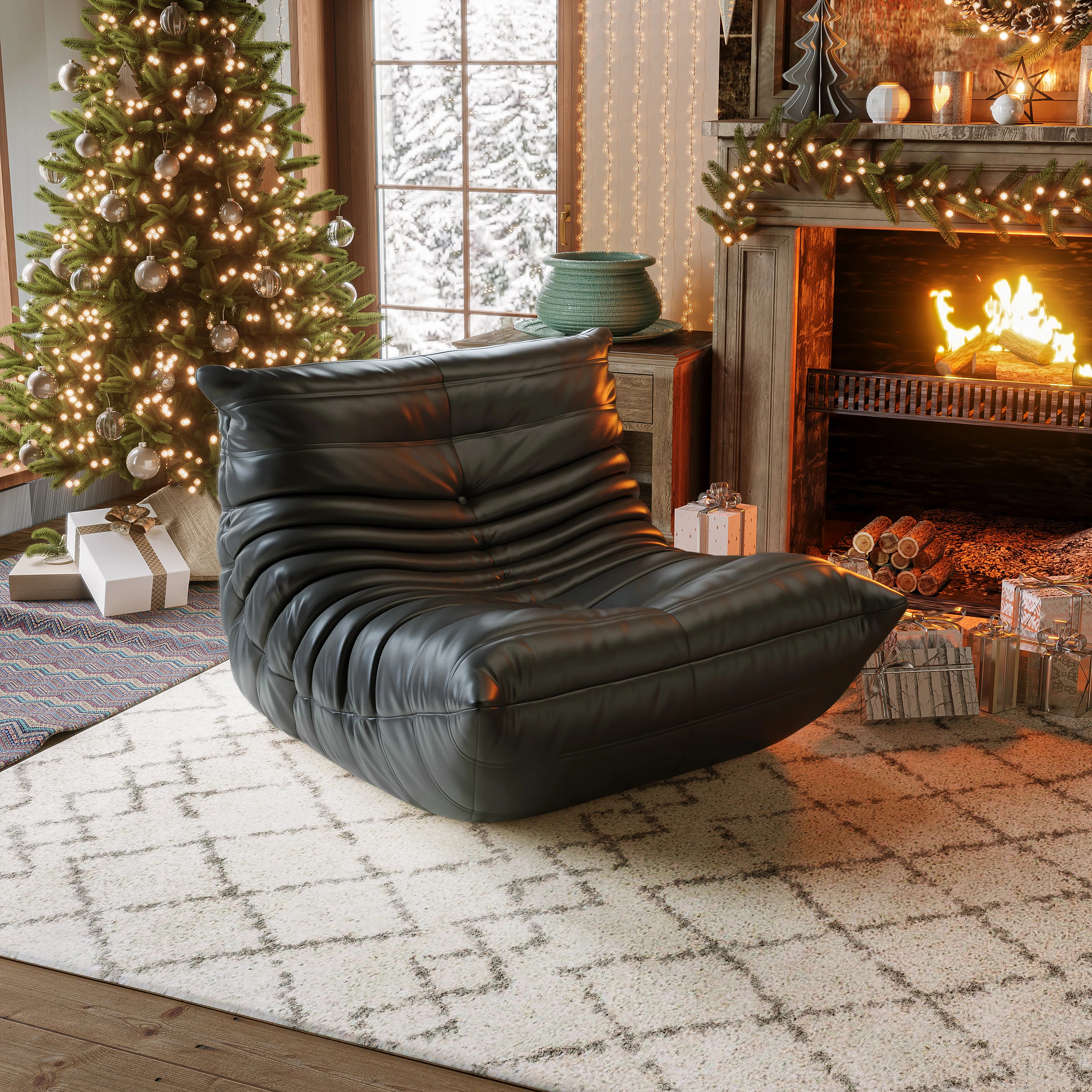 Microfiber Leather Standard Bean Bag Chair and Lounger | Wayfair North America