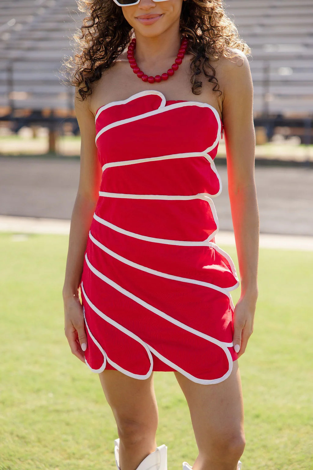 Stadium Lights Dress - Red | The Impeccable Pig