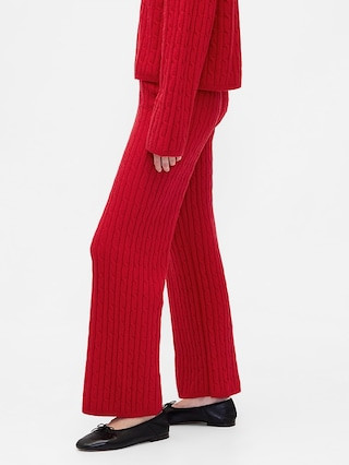 CashSoft Cable-Knit Sweater Pants | Gap (US)