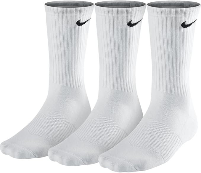 NIKE Unisex Performance Cushion Crew Training Socks (3 Pairs), White, X-Large | Amazon (US)