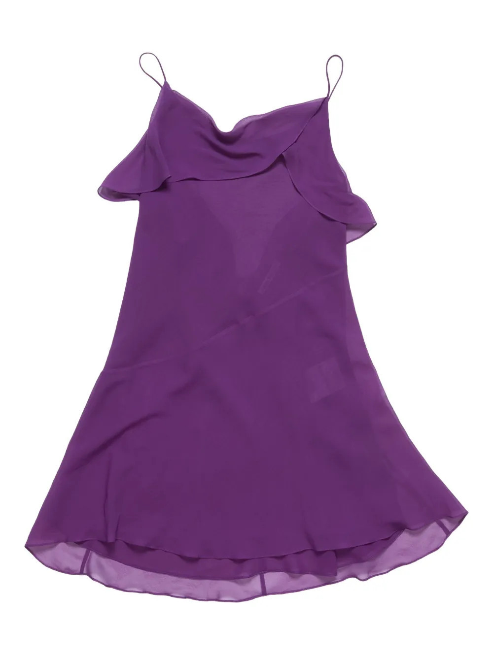 Acne Studios ruffled bow dress - Purple | Farfetch Global