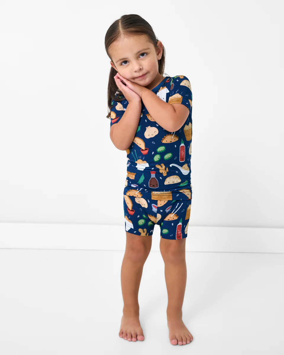 Bao Buddies Two-Piece Short Sleeve & Shorts Pajama Set | Little Sleepies