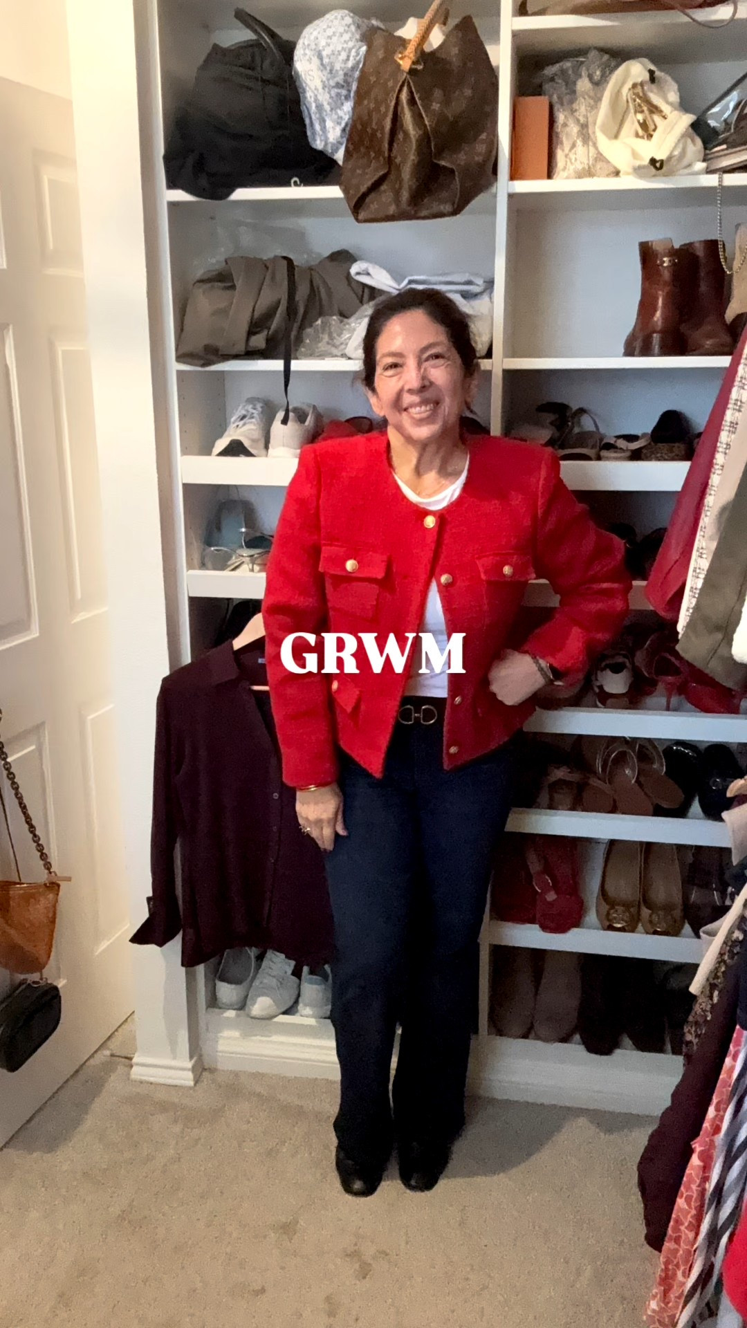 I am headed out to run some errands. Getting my hair done, attending an afternoon holiday get together, and then off to a Holiday party. Shopping my closet and combining a fun, red lady jacket with jeans to keep it comfortable and casual.

#LTKdayinmylife #LTKmorningroutine #LTKPlusSize