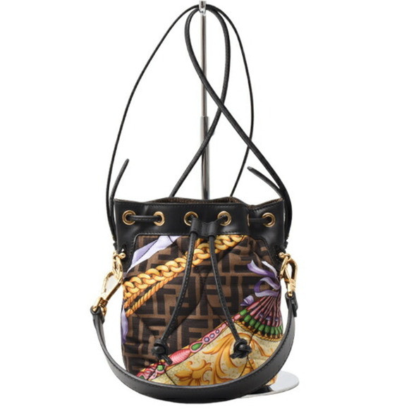 Fendi Montresor Fendace Shoulder Bag in Brown Leather and Canvas for Men Wome... | Poshmark