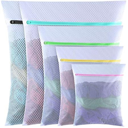 CCidea 5 Pack Mesh Laundry Bags For Washing Delicates,Underwear,Bra,Shoes,Lingerie, Swimsuit, Dress, | Amazon (US)