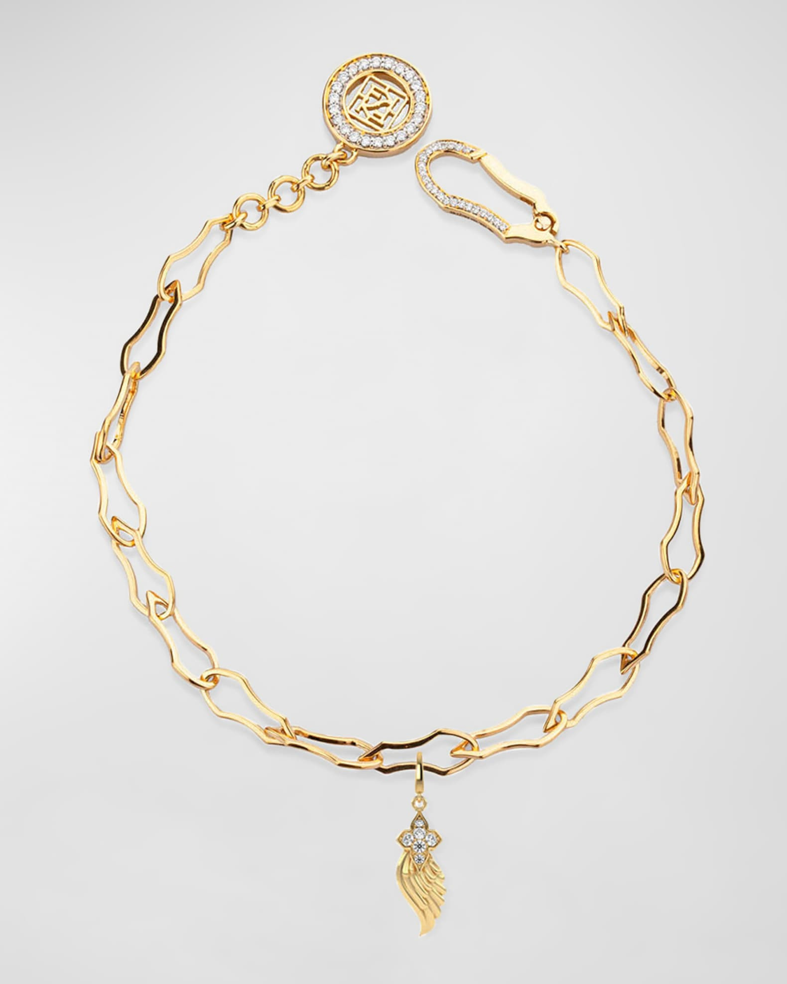 18K Yellow Gold Double Wing Charm | Neiman Marcus
