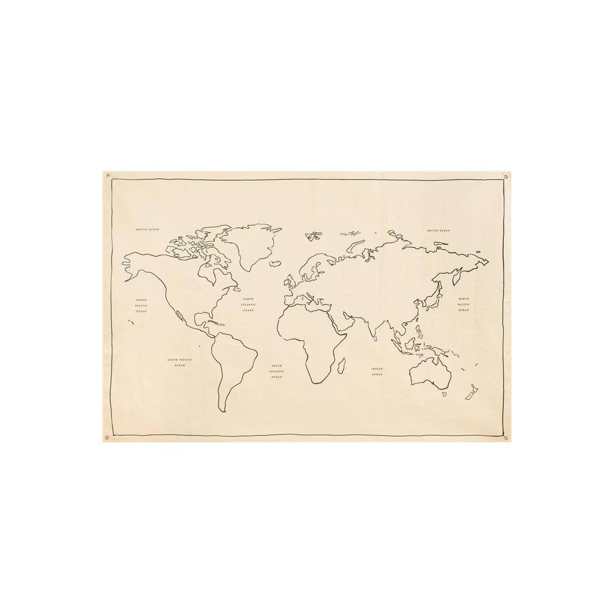72"x48" World Map Linen Wall Tapestry - Threshold™ designed with Studio McGee | Target