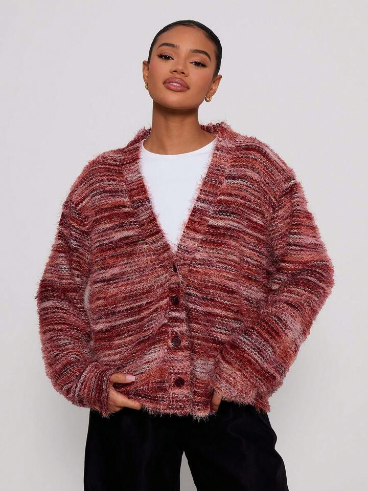 MUSERA Oversized Textured Cardigan | SHEIN