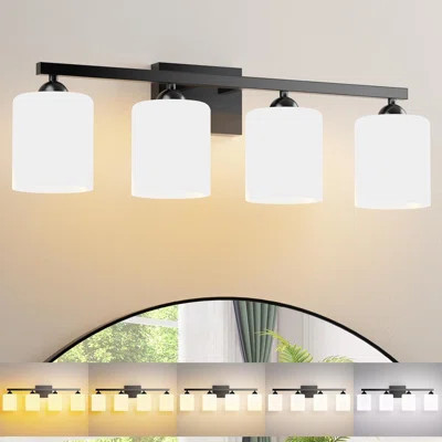 Bathroom Light Fixtures 5 Colors Adjustable, 4-Light LED Bathroom Vanity Lighting | Wayfair North America