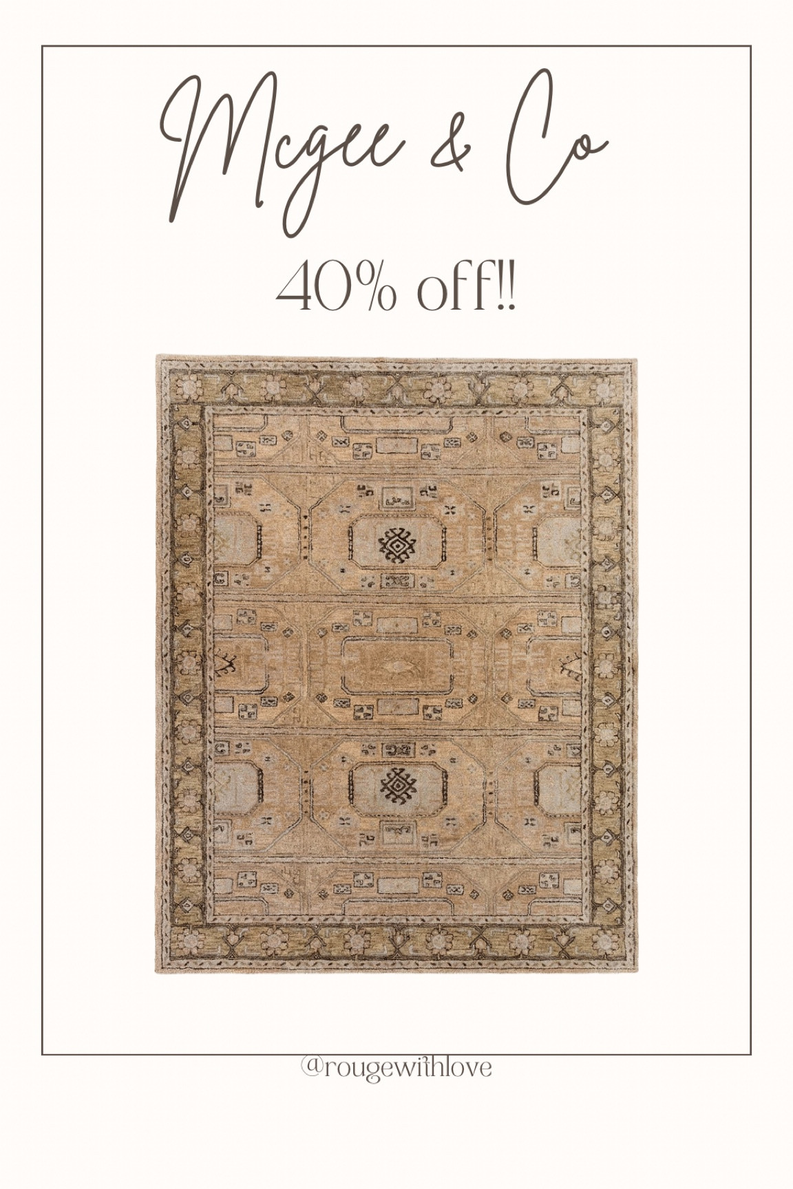 My rug is now 40% off!! McGee & co sale! Cyber Monday, Black Friday sale, rug on sale 

#LTKHoliday #LTKsalealert #LTKCyberweek