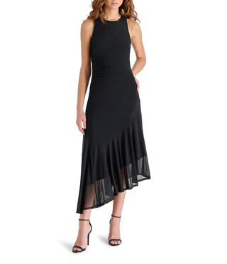 Mock Neck Sleeveless Asymmetrical Laney Midi Dress | Dillard's