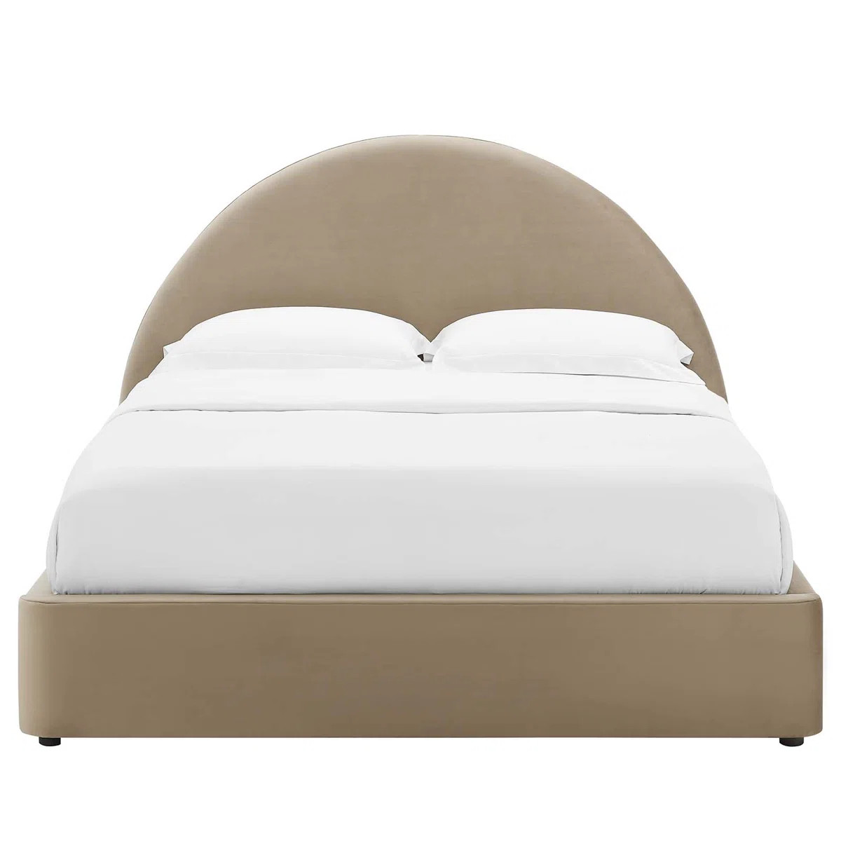 Resort Performance Velvet Arched Round Platform Bed | Wayfair North America