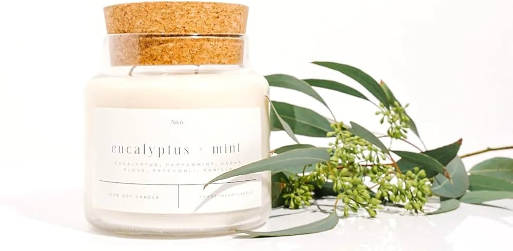Eucalypus + Mint 22oz Soy Wax Candle | Amazon (US)