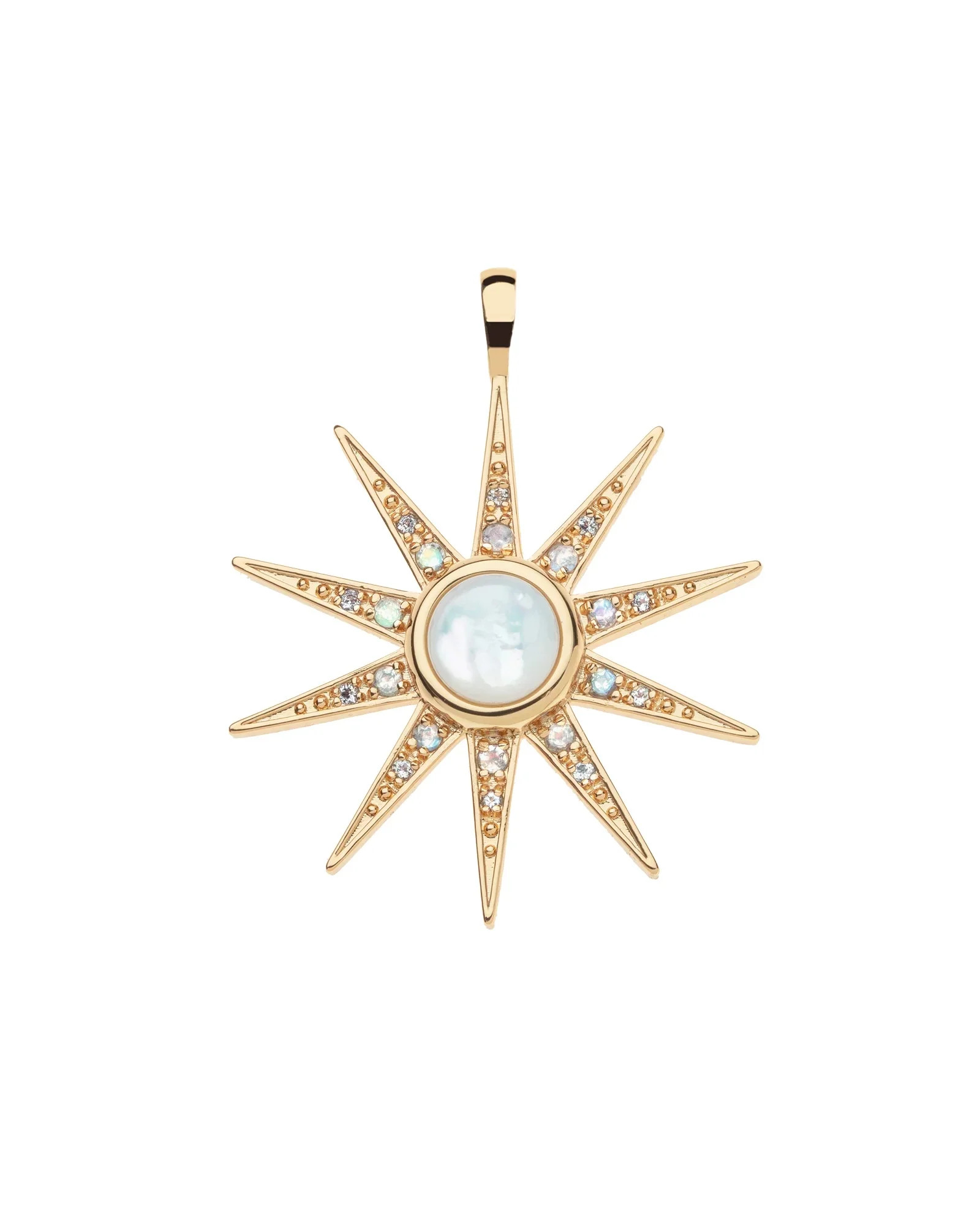 LUCKY Sparkling Supernova Pendant in Mother Of Pearl | Monarch Market