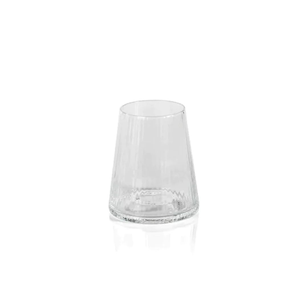 Fluted Stemless Glass | Pink Antlers