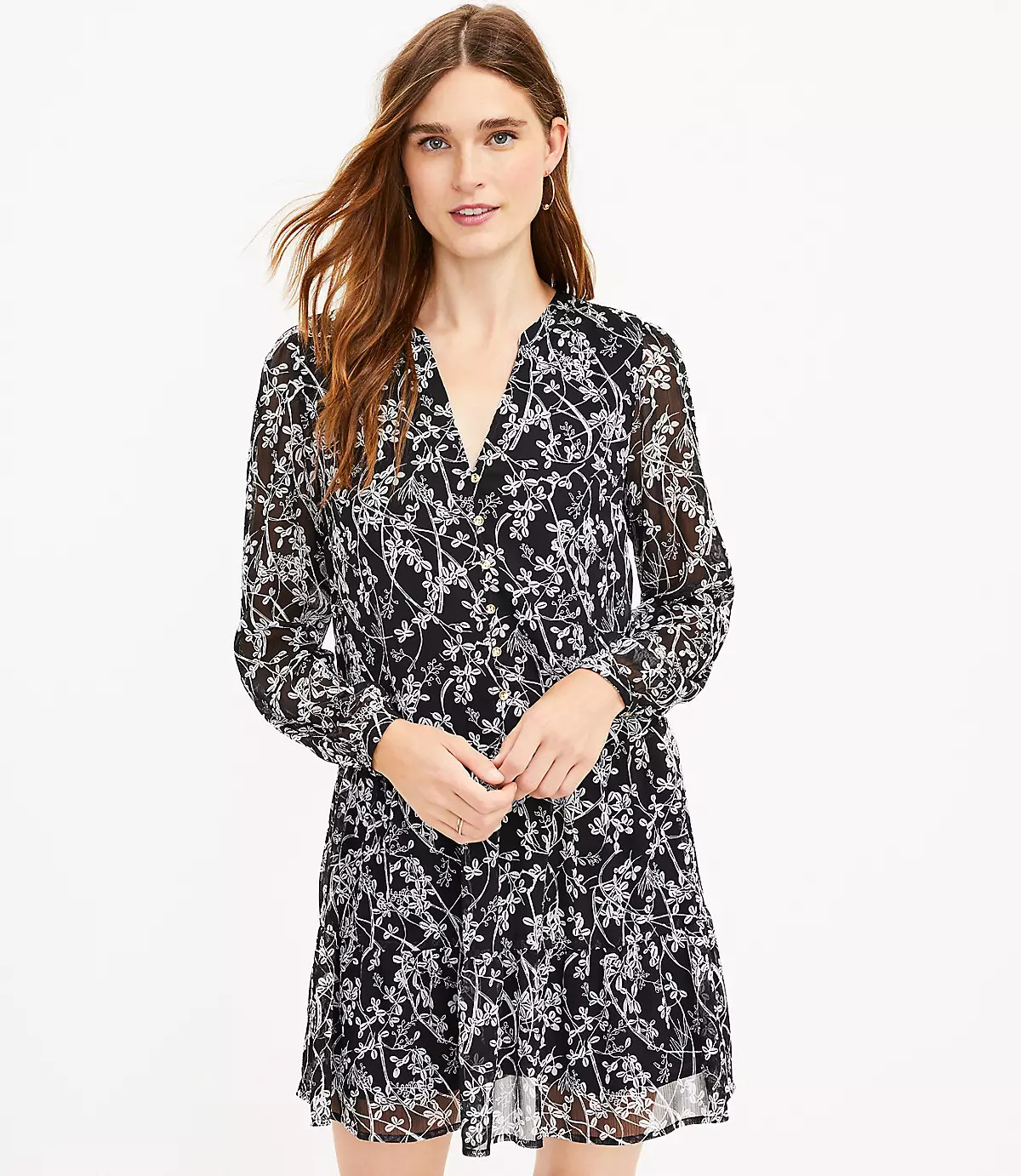 Vine Drop Waist Shirtdress | LOFT