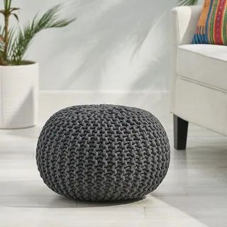 Moro Handcrafted Modern Cotton Pouf by Christopher Knight Home | Overstock.com Shopping - The Bes... | Bed Bath & Beyond