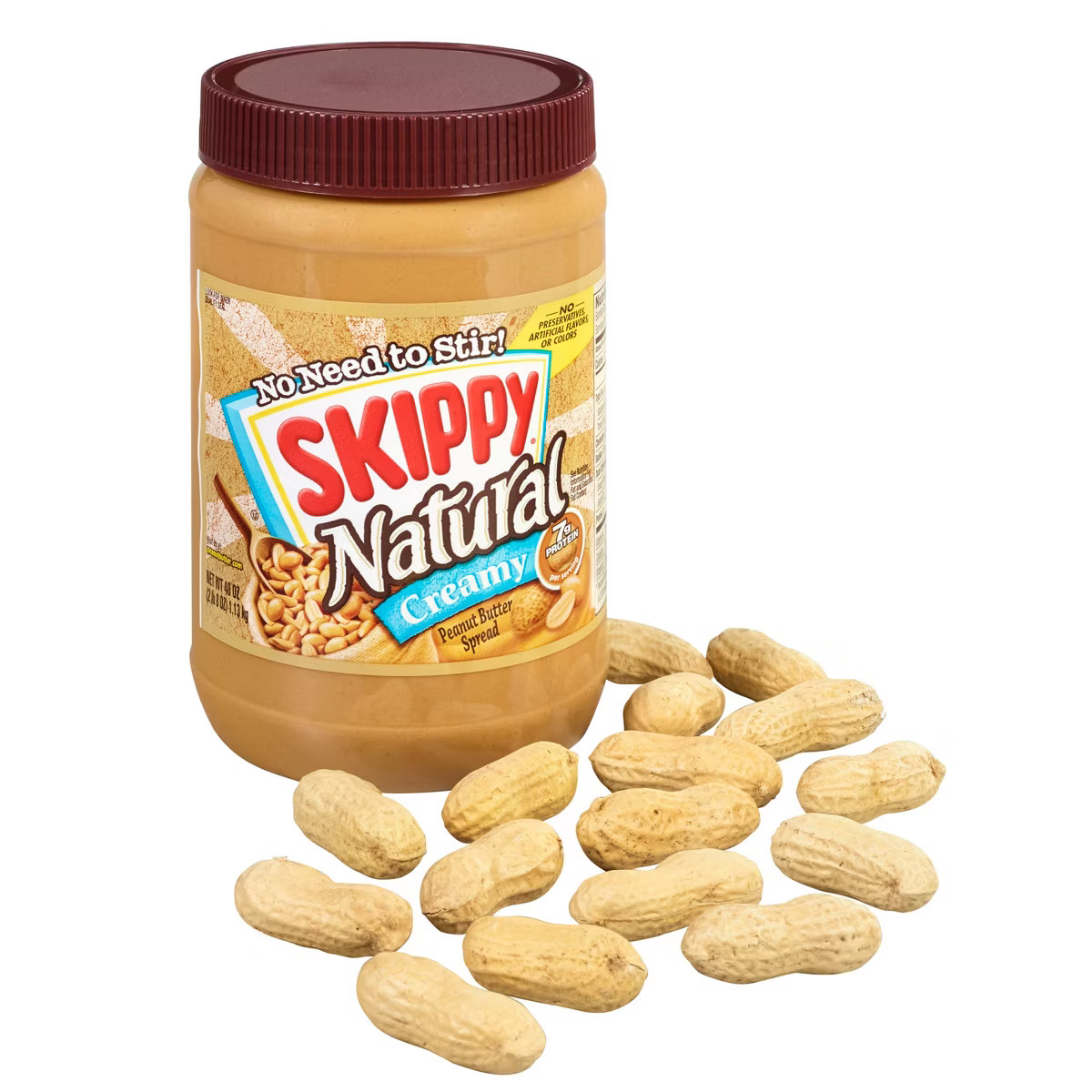 Skippy Natural Creamy Peanut Butter - 40oz | Target