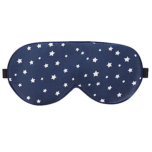 ALASKA BEAR Natural Silk Sleep Mask, Super Smooth Eye Mask (Blue Stars) | Amazon (US)
