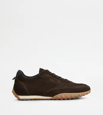 Tod's - Sneakers in Suede, BROWN, 10.5 - Shoes | Tods