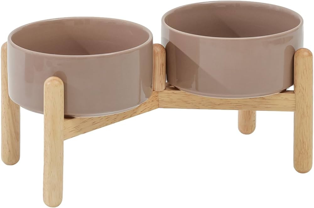 Ceramic Raised Dog Bowl with Stand for Small and Medium Breed Dog Dish Pet Food and Water Bowl (D... | Amazon (US)