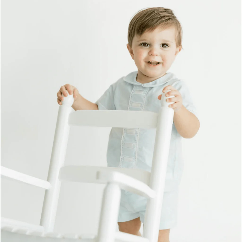 Nate Short Set - Blessings Blue with Ecru | Lullaby Set