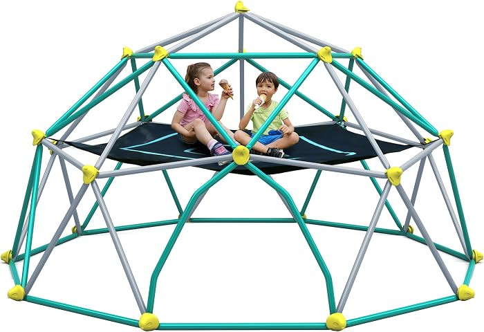 Amazon.com: Merax 13FT Climbing Dome with Hammock, Outdoor Geometric Dome Climber Play Center for... | Amazon (US)
