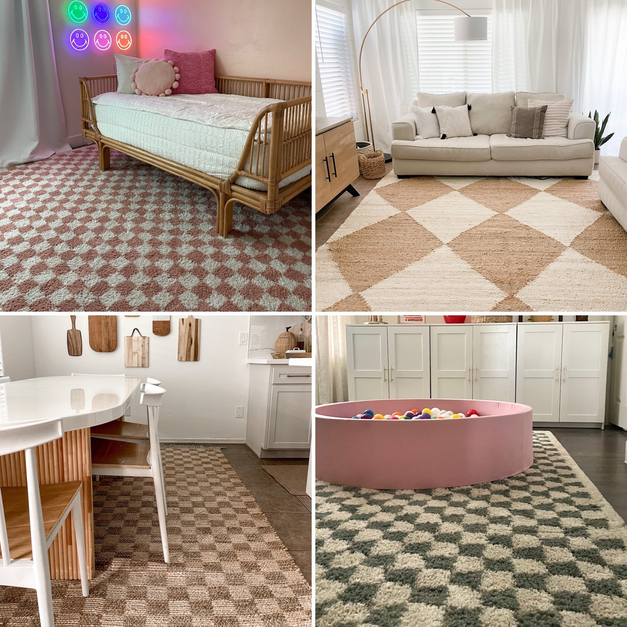 My favorite checkered rugs, both soft and jute! Diamond and checkered rugs are my favorite ways to bring in a pattern to your home decor. 


#LTKHome