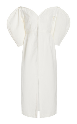 Leonara Cotton-Linen Midi Dress | Moda Operandi (Global)