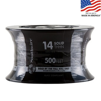 Southwire 500-ft 14-AWG Solid Black Copper Thhn Wire (By-the-roll) Lowes.com | Lowe's