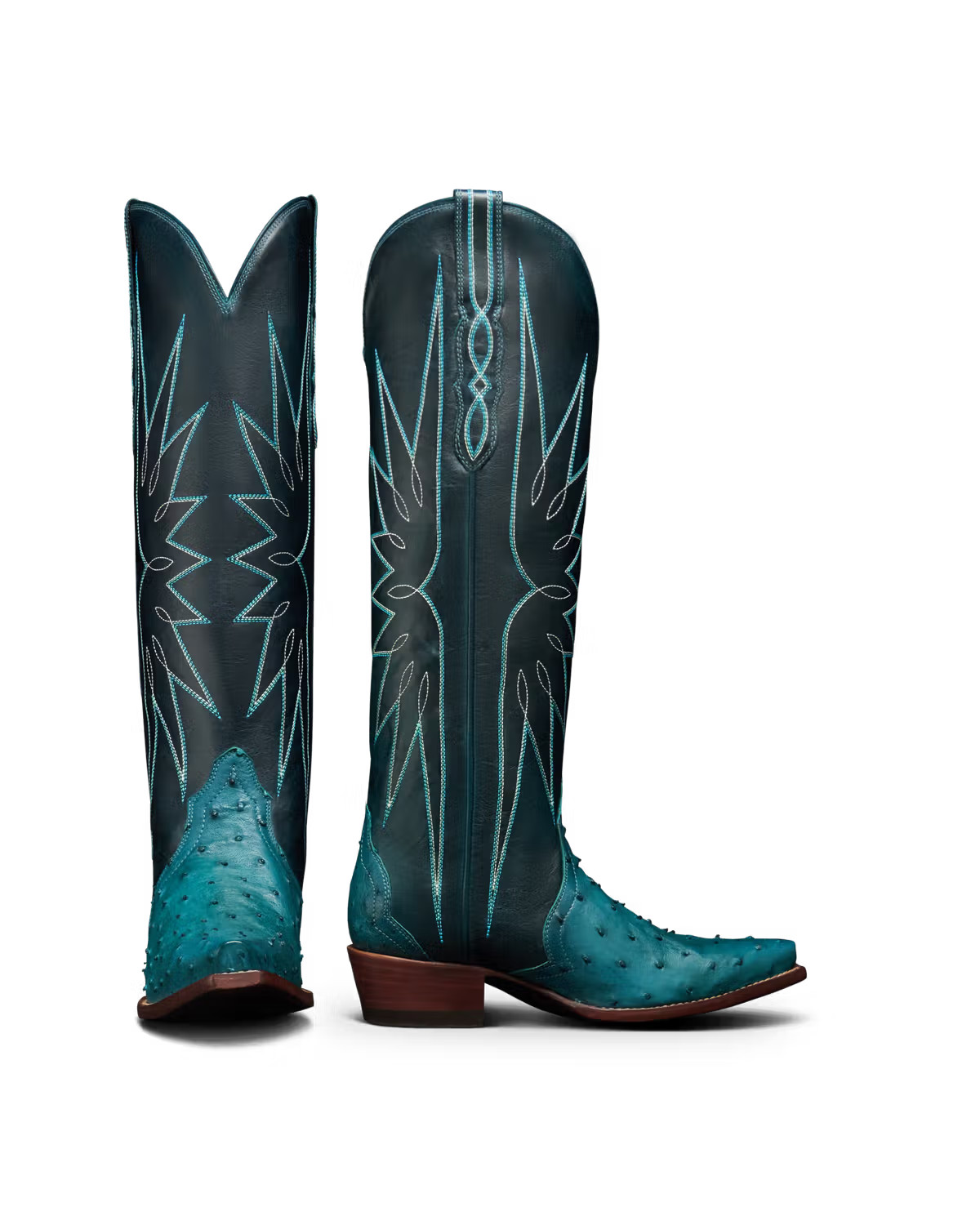 The Loretta in Azure Ostrich - Women's Cowgirl Boot | Tecovas | Tecovas
