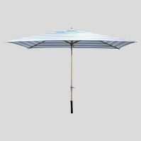 10' x 6' Rectangular Cabana Stripe Patio Umbrella - Light Wood Pole - Threshold™ | Target