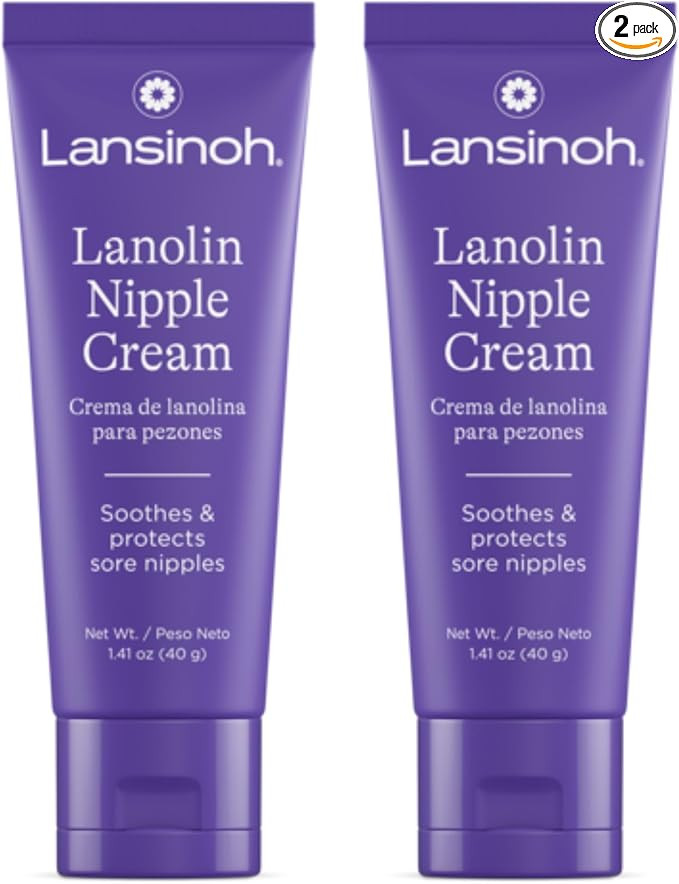 Lansinoh Lanolin Nipple Cream Safe for Breastfeeding Baby, 100% Natural Nipple Butter, Breastfeed... | Amazon (US)