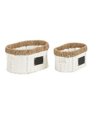 Paper Rope and Sea Grass Oval Basket, Set of 2 | Macys (US)