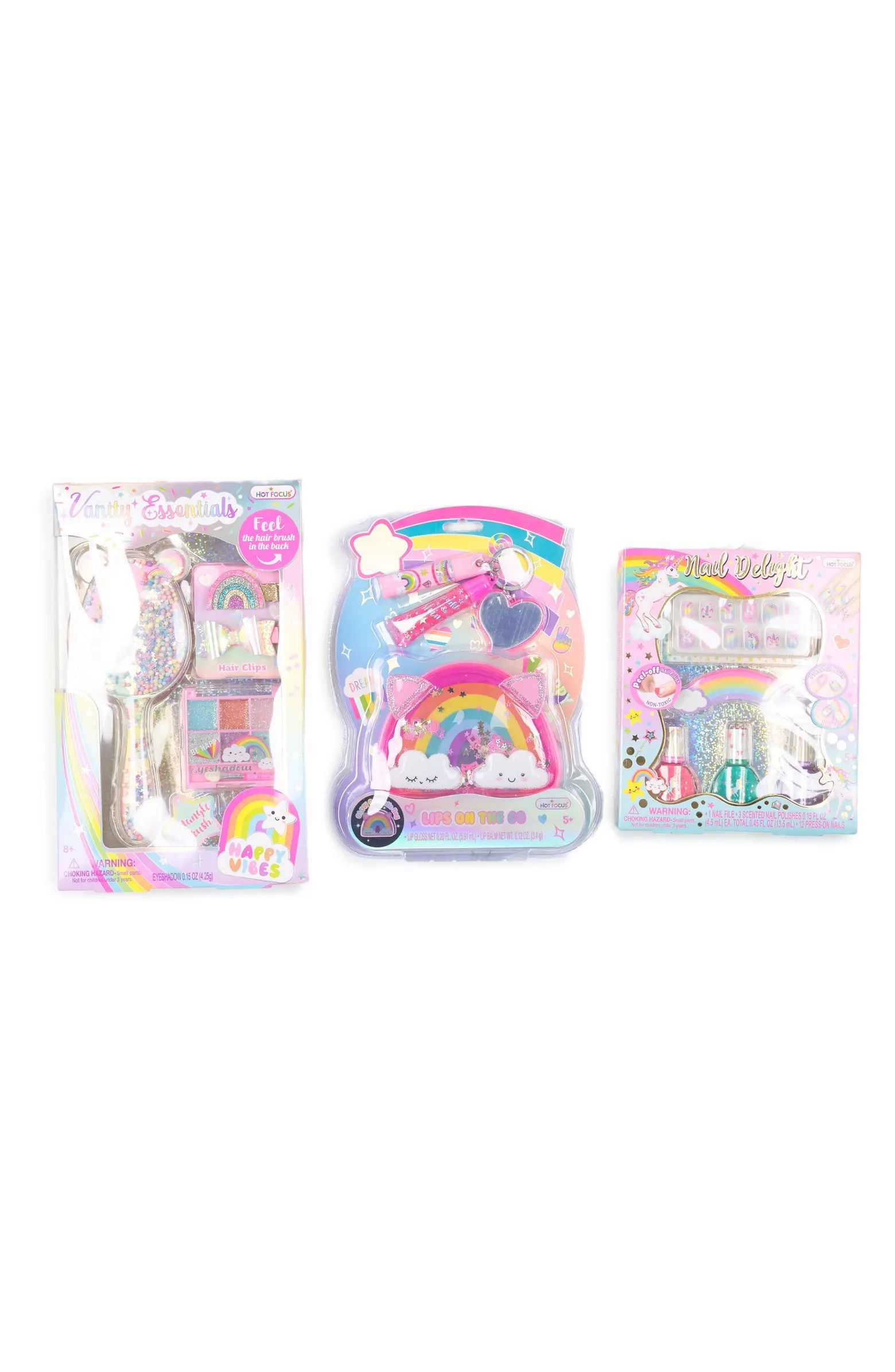 HOT FOCUS Kids' Rainbow Vanity Essentials Assorted Set | Nordstromrack | Nordstrom Rack